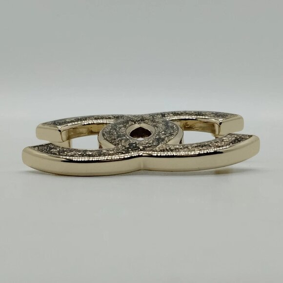 Chanel Brooch Pin Gold Black B24 B 597-050925 - Picture 5 of 9